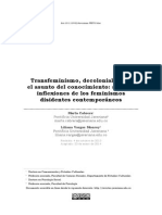 Transfeminismo, Decolonialidad y El Asunto Del Conoocimiento UH