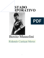 Benito Mussolini - O Estado Corporativo