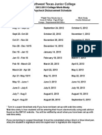 2012-13 Workstudy - Student Pay Schedule