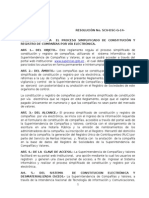 Reglamento proceso electrónico constitución compañías