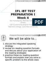 Toefl Ibt Test Preparation Week 4