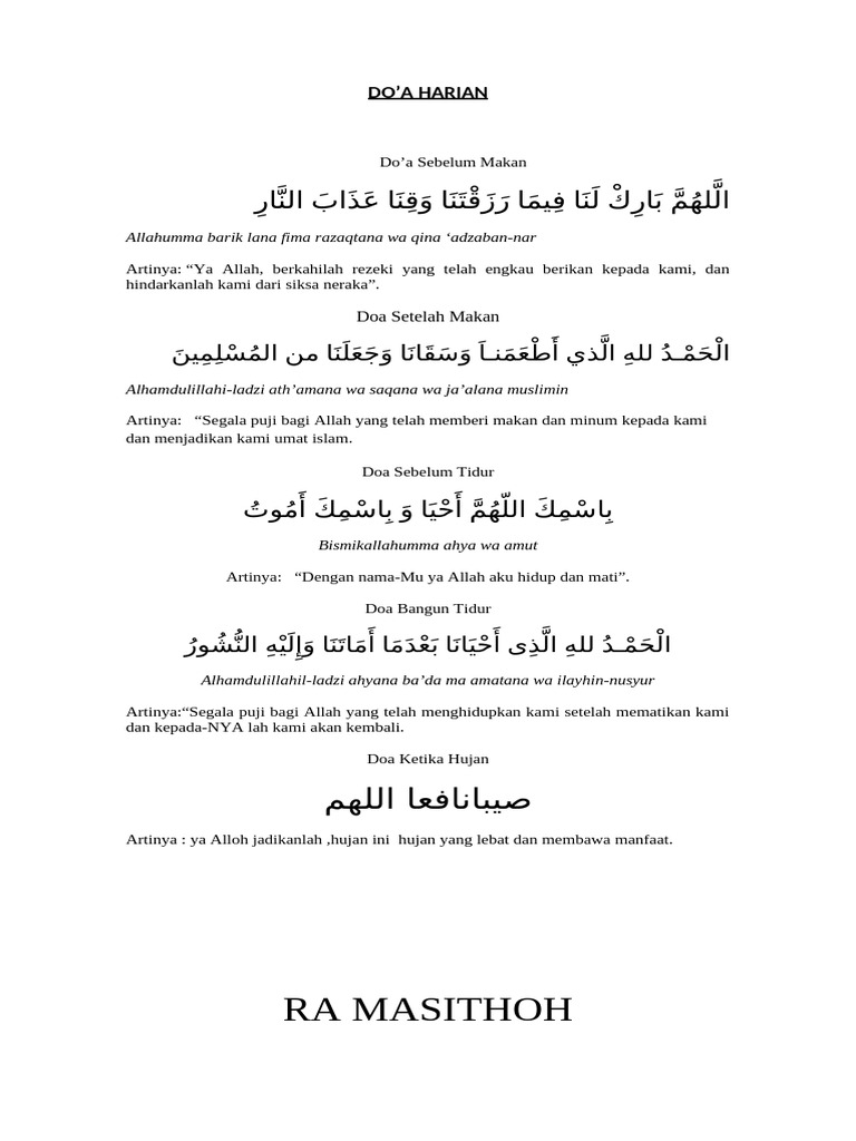 Do A Harian Pdf