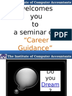 Welcomes You To A Seminar On: "Career Guidance"