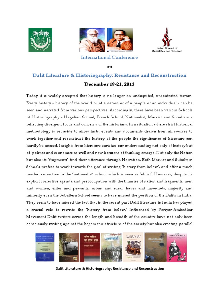 Dalit Literature Historiography Dalit - 