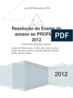 Resoluções PROFMAT 2012