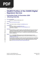 Oasis Dss 1.0 Profiles XAdES Spec CD 01