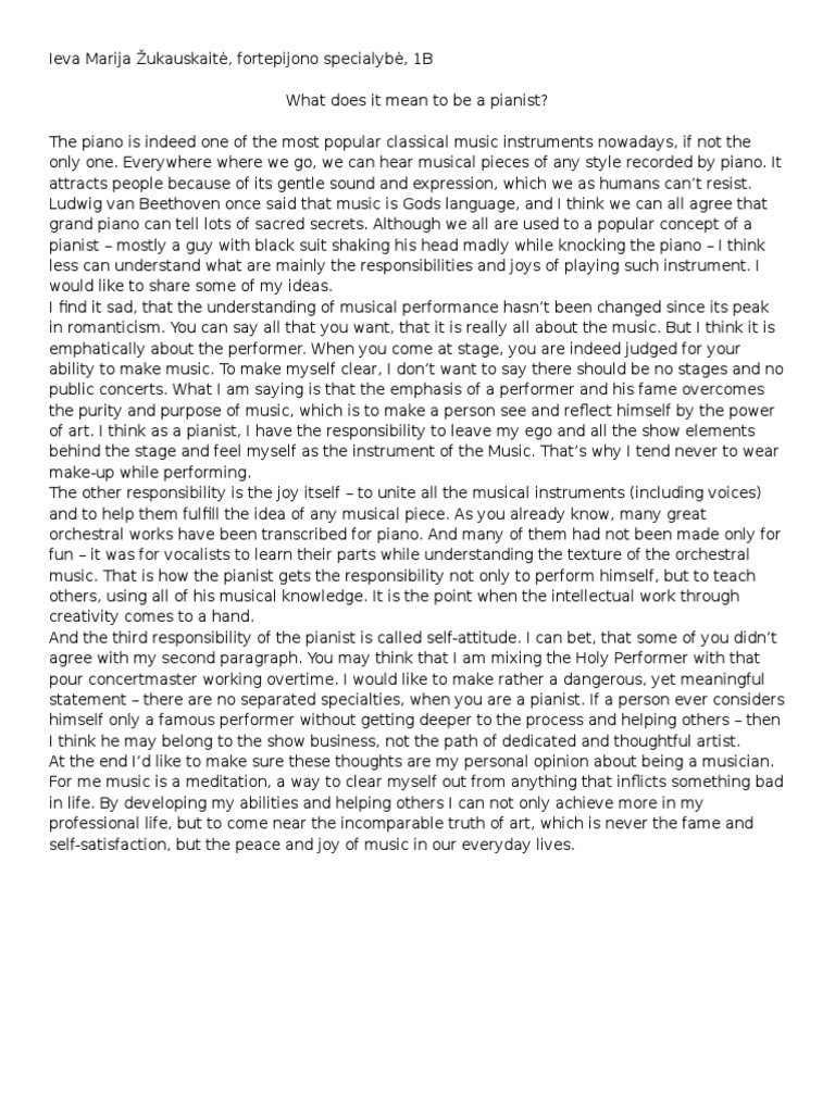 The pianist essays picture