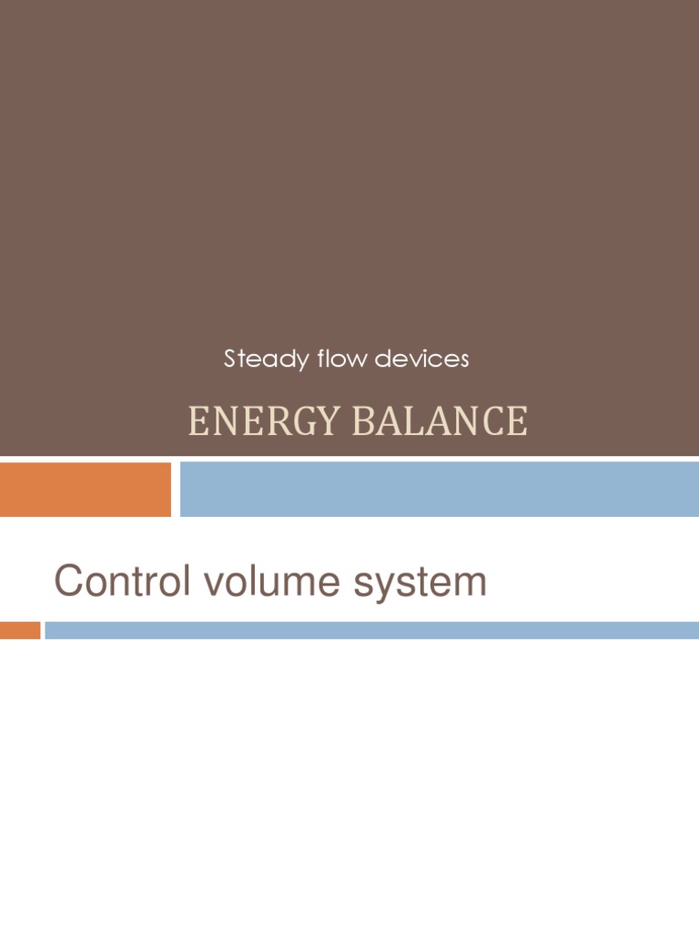 Energy Analysis of Steady Flow Systems | PDF