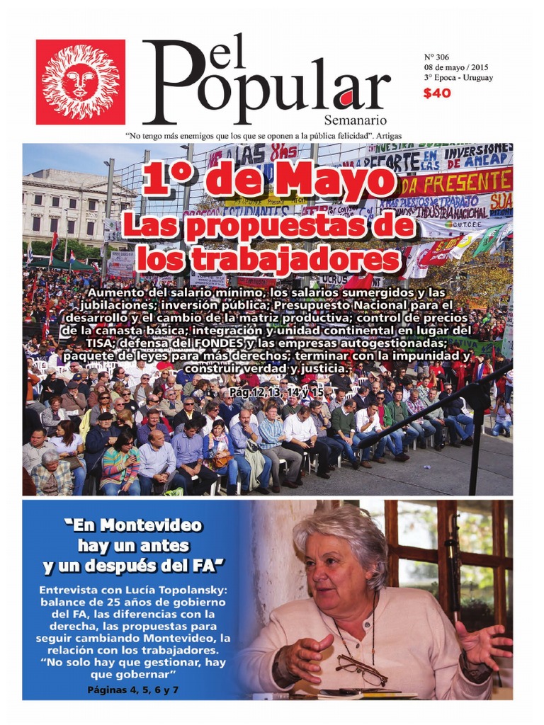 El Popular 306 Órgano de Prensa Oficial del Partido Comunista de Uruguay | Uruguay | Residuos