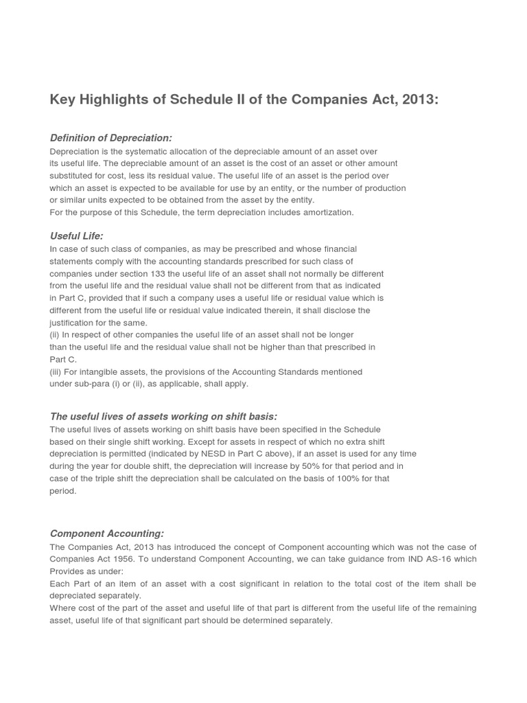 Complete Guide of Depreciation as Per Companies Act 2013 Depreciation