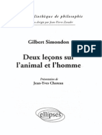 Gilbert Simondon, Jean-Yves Chateau-Deux Leçons Sur L'animal Et L'homme-Ellipses Marketing (2004) PDF