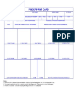 Fingerprinting Card