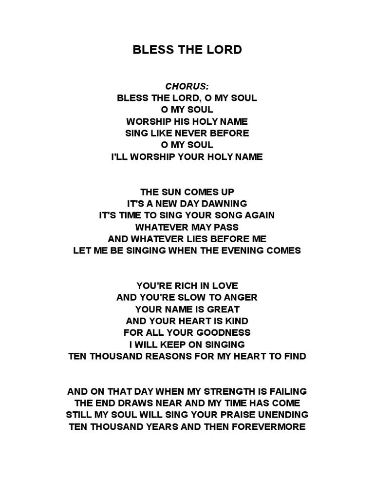 Bless The Lord | PDF