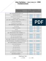 Certification Syllabus For SAP CRM