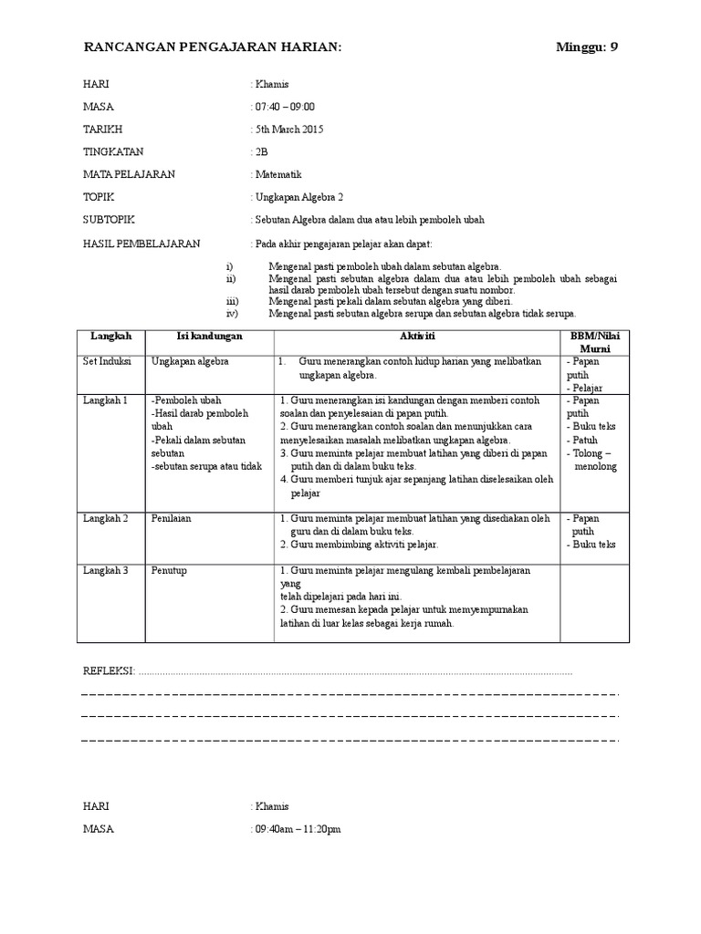 Contoh RPH | PDF