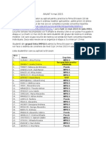 Anunt 4 Mai Consiliere Nivel 3 Si Admisi Ericsson