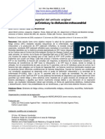 SFC y Disfuncion Mitocondrial - Validacion Espanol - Myhill Et Al