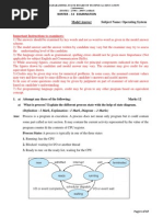 Operating System W14 answer paper