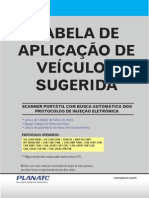 Scanner portátil com lista de veículos e protocolos