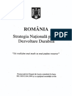 Strategia Nationala de Dezvoltare Durabila - 1999 - RO