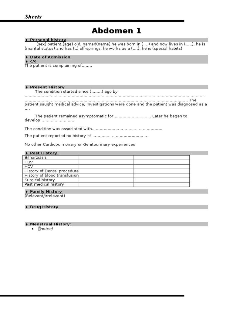 Medical Case Report Template | PDF