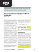Measuring nutritional status in relation to mortality