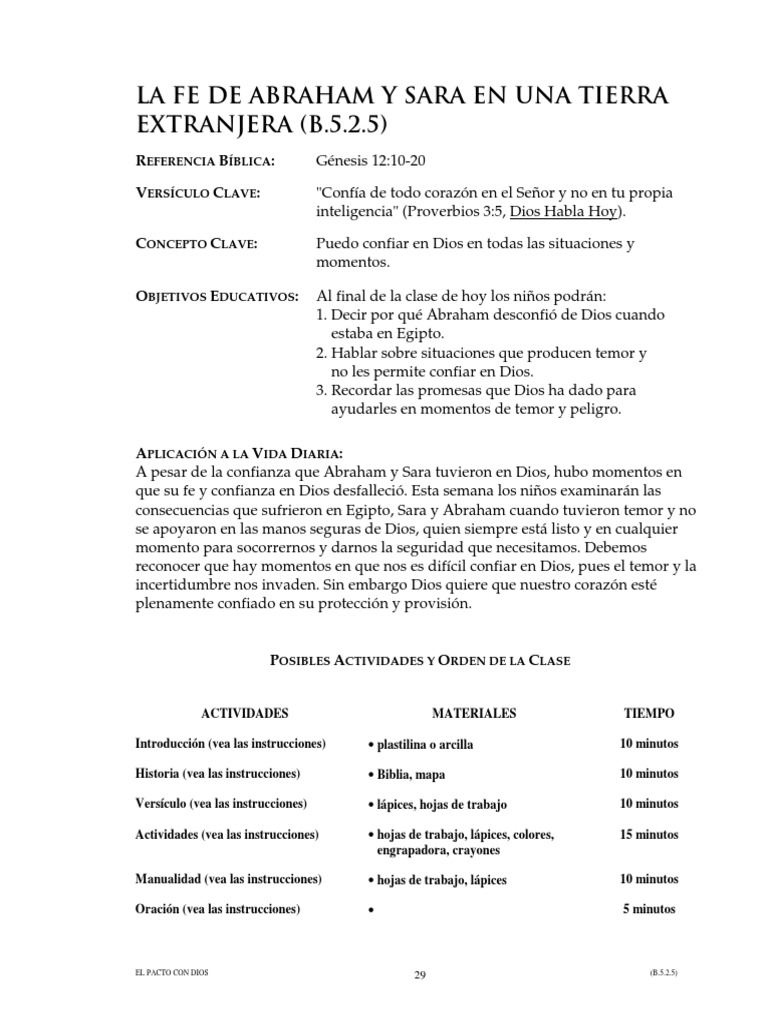 Fe de Abraham y Sara en Egipto | PDF | Abrahán | Sarah