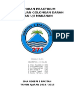 Laporan Percobaan Penentuan Golongan Darah