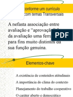 avaliação e temas transversais