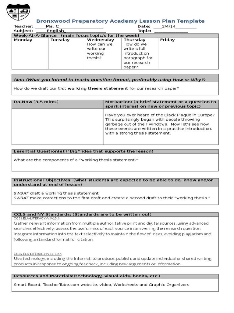 Sample term plan for dissertation image