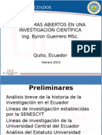 1 Problemas Abiertos en Una Investigación Científica