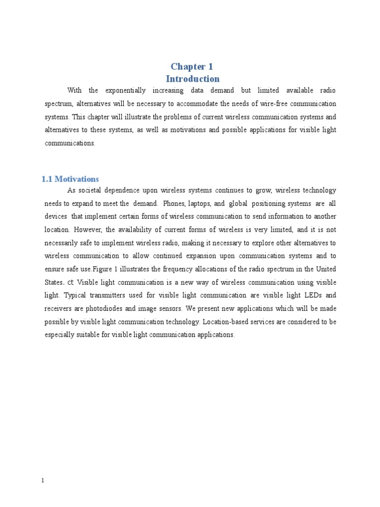 Overview of Visible Light Communication | PDF | Cognitive Radio | Radio