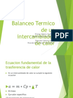 Intercambiadores de Calor Balance