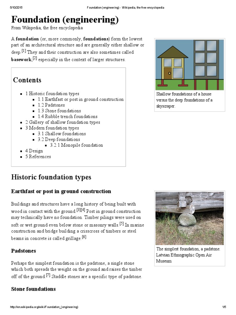 Foundation (Engineering) Wikipedia, The Free Encyclopedia PDF