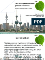 Overview On The Development of Green Buildings Codes For Kuwait