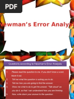 Newmans Error Analysis