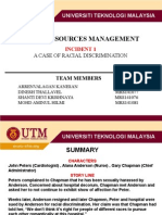 HRM - Case Study 3 - A Case of Racial Discrimination