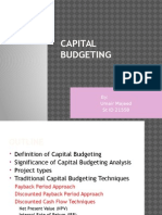 Capital Budgeting: By: Umair Majeed ST ID 21558