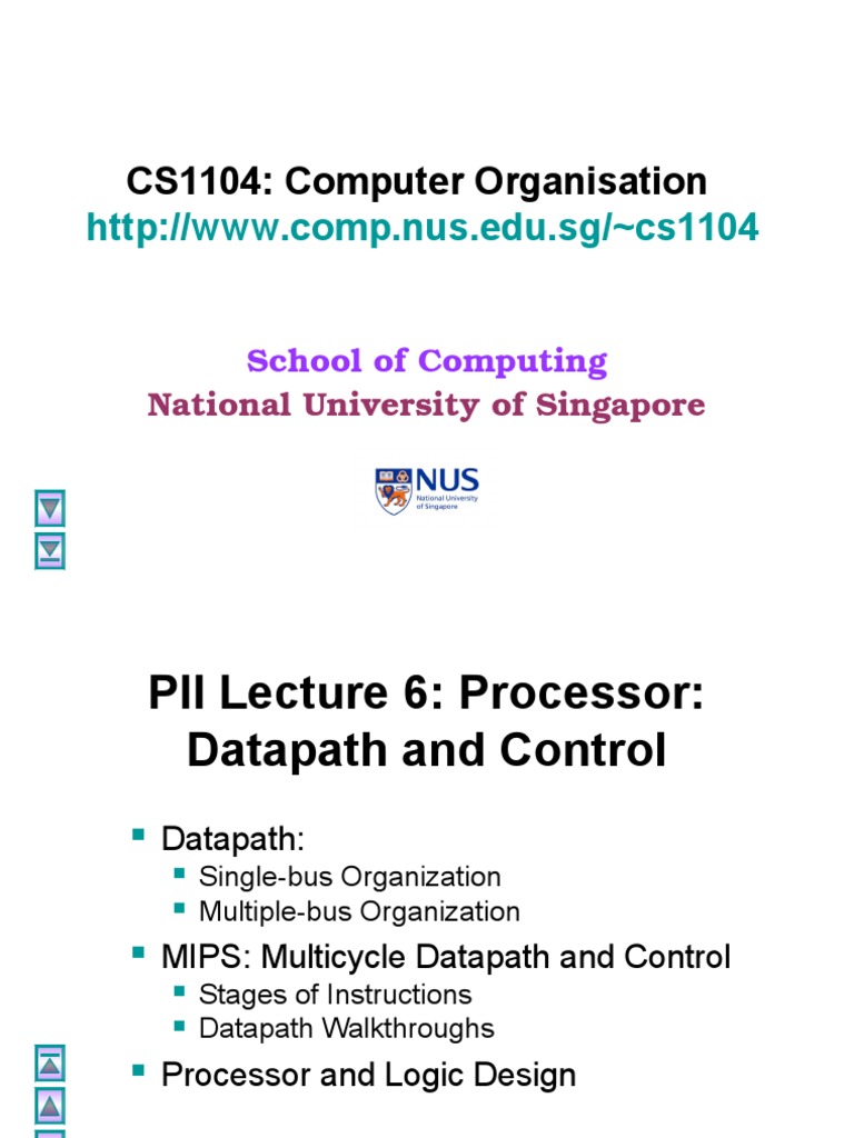 CS1104: Computer Organisation: School of Computing | PDF | Instruction ...