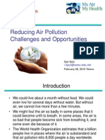 Reducing Air Pollution Challenges and Opportunities
