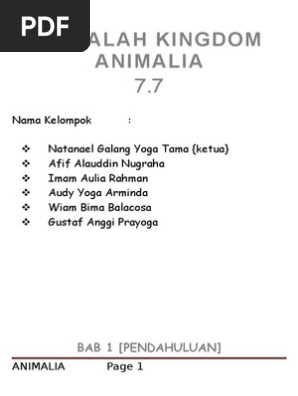 Makalah Kingdom Animalia