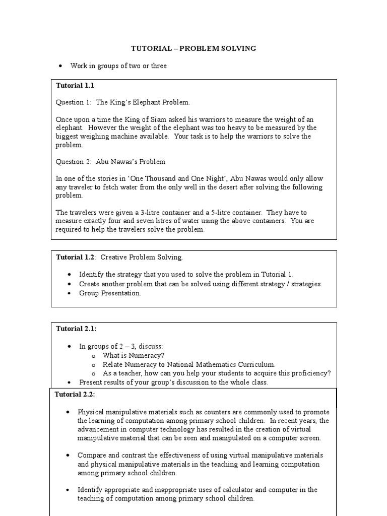 Tutorial - Problem Solving | PDF | Polygon | Litre