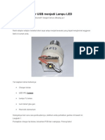 Merubah adaptor USB menjadi lampu LED hemat listrik