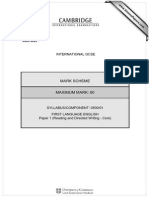 International Gcse: Mark Scheme Maximum Mark: 60