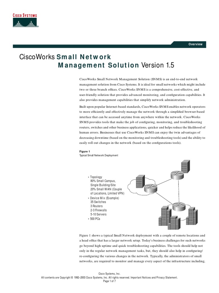 CiscoWorks Small Network Management Solution Version 1.5 | PDF ...