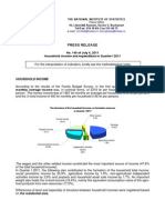 Press Release: No. 140 of July 4, 2011 Household Income and Expenditure in Quarter I 2011