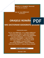 Orasele Romaniei. Mic Dictionar Geografic Scolar - I. Marculet