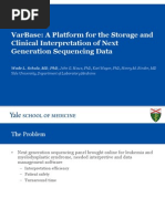 VarBase: A Platform For The Storage and Clinical Interpretation of Next Generation Sequencing Data