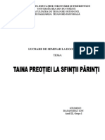 Taina Preotiei La Sfintii Parinti