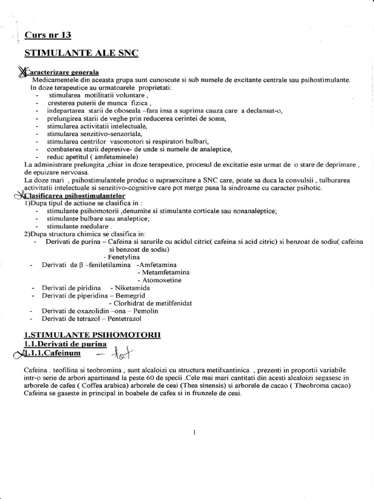 Stimulente SNC | PDF